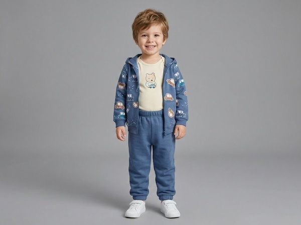 Blue Car 3-Piece Set - Baby Boy (Bear Bodysuit)
