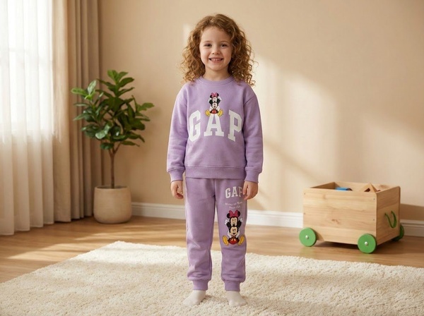 Mickey & Minnie Purple Set - Girl (Back Hug)