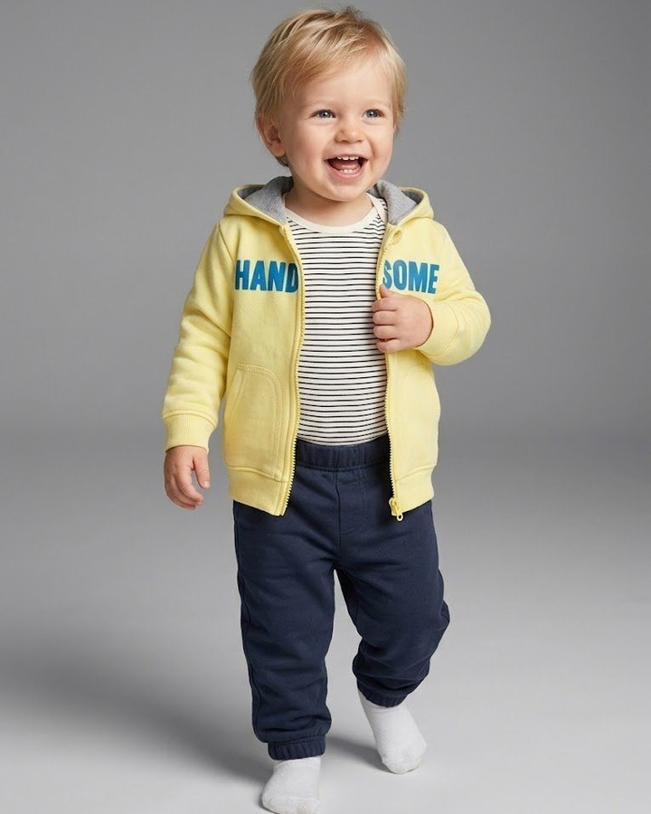 Handsome Yellow 3-Piece Set - Baby Boy (Striped Body)