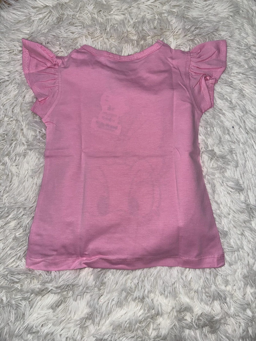 Daisy Duck Pink Ruffle Sleeve Tee - Girl (Face Graphic)-08