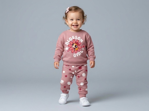 Powerpuff Blossom Pink Set - Girl (Flower Pants)