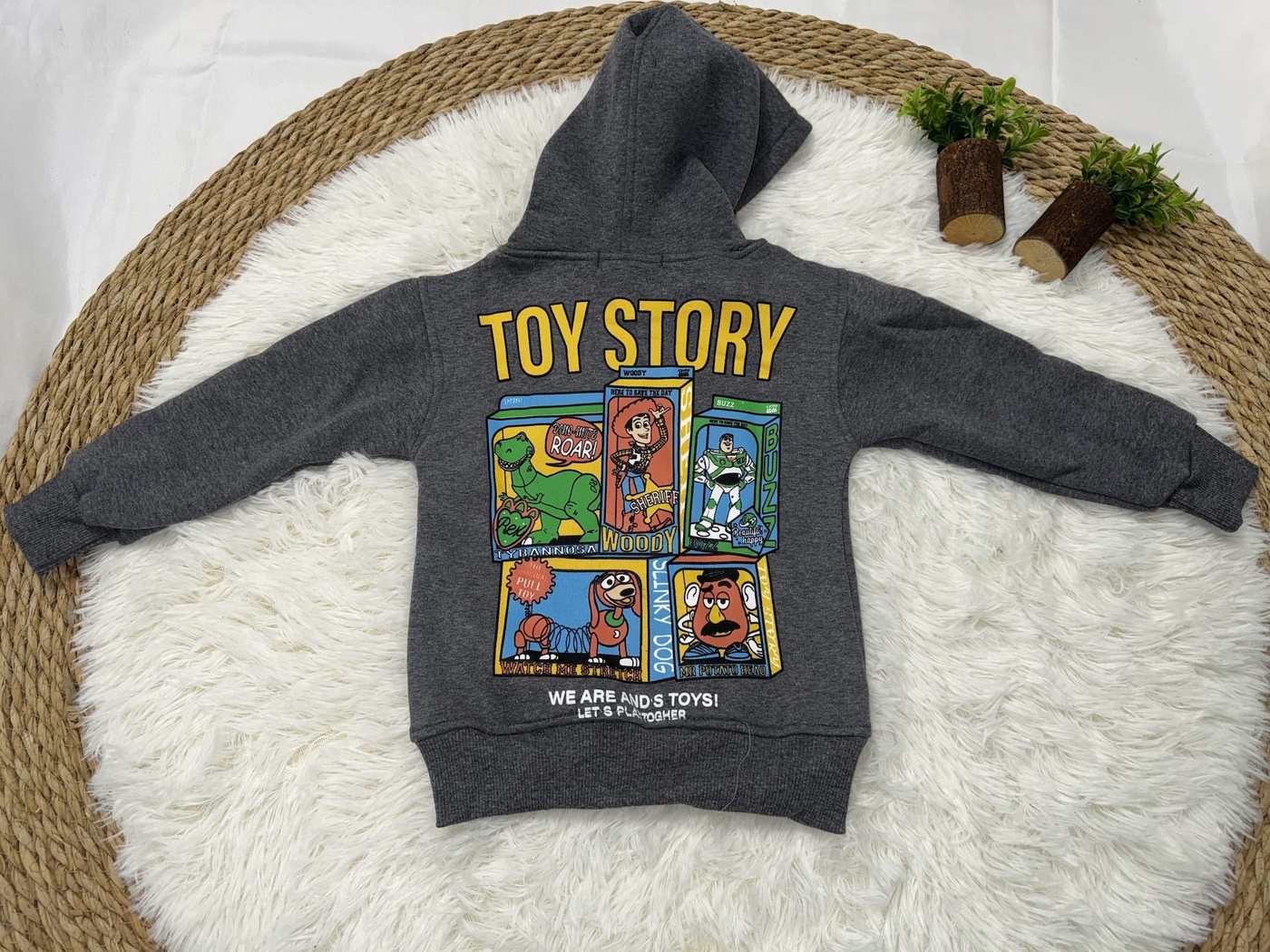 Toy Story Hoodie Dark Grey - Boy (Boxed Characters Back)
