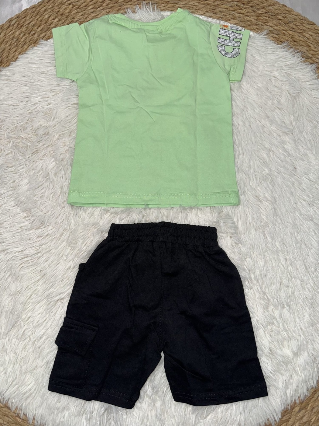 Summer Green Shorts Set - Boy (Surf Graphic)-24M