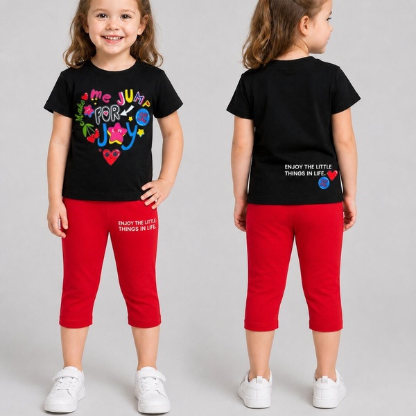 Jump for Joy Black Set - Girl (Front Text Graphic)