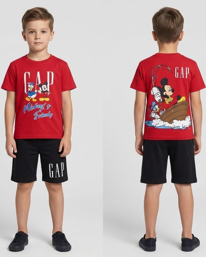 Mickey Mouse Red Set - Boy (Back Graphic)