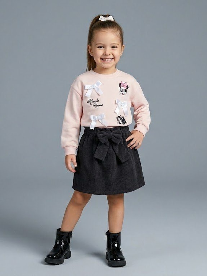 Minnie Mouse Ribbon Set Pink & Black - Girl (Minnie & Bows)