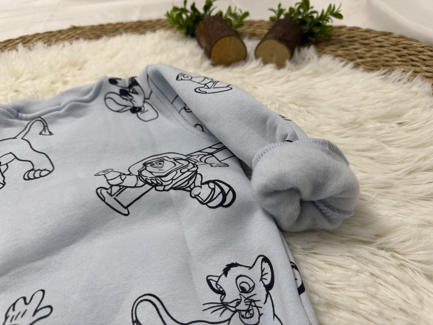 Disney Mix Sweatshirt Light Blue - Boy (Hooray Text)
