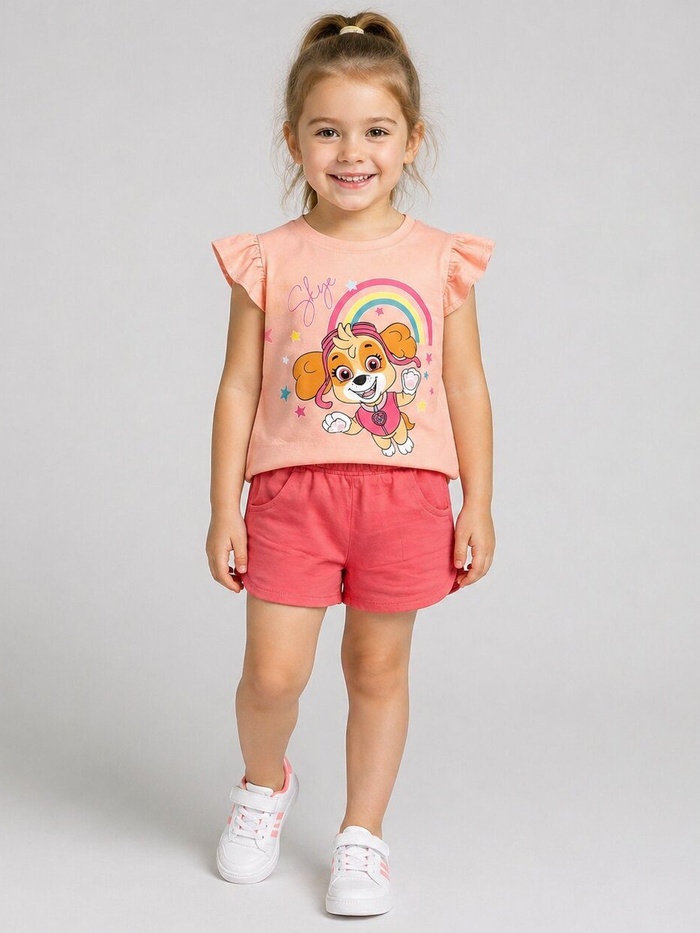 Paw Patrol Pink Ruffle Set - Girl (Ruffle Sleeves)