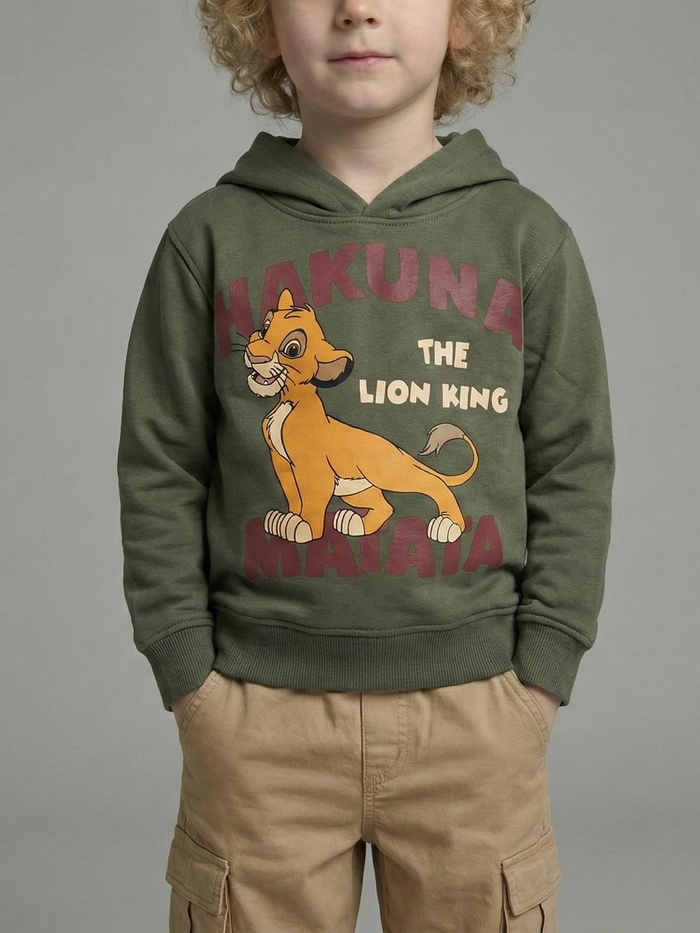 Lion King Hoodie Olive Green - Boy (Simba Hakuna Matata)
