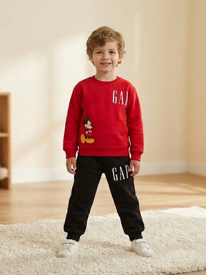Mickey Mouse Red Set - Boy (Side Print)