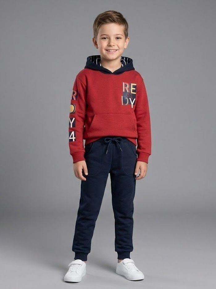 Ready Red Set - Boy (Colorblock Hood)