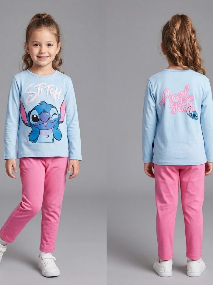 Stitch Blue Set - Girl (Back Graphic)