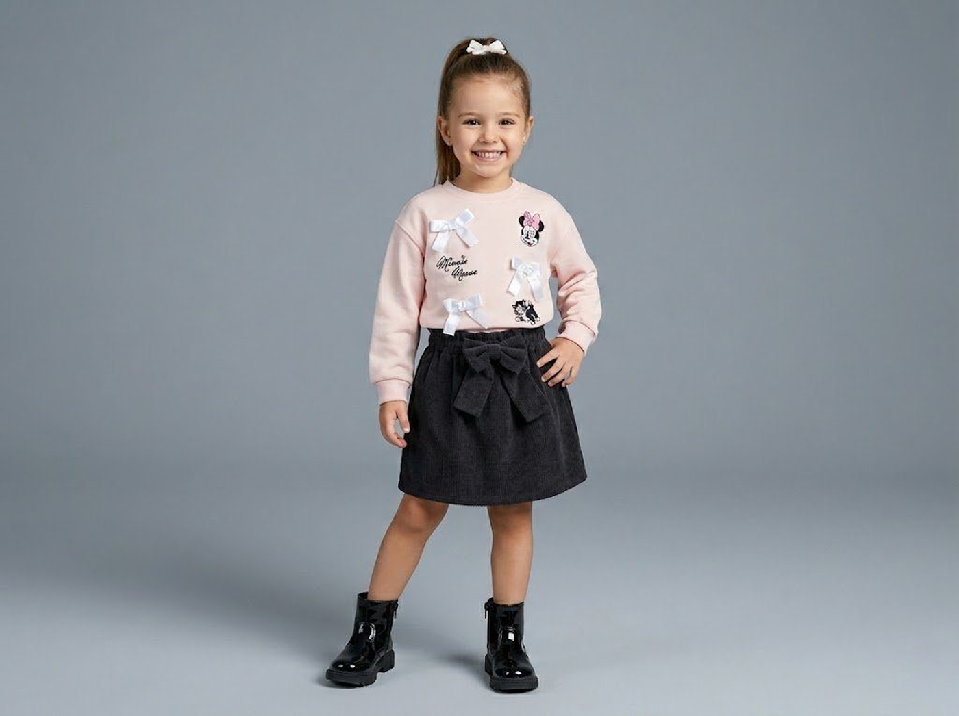 Minnie Mouse Ribbon Set Pink & Black - Girl (Minnie & Bows)