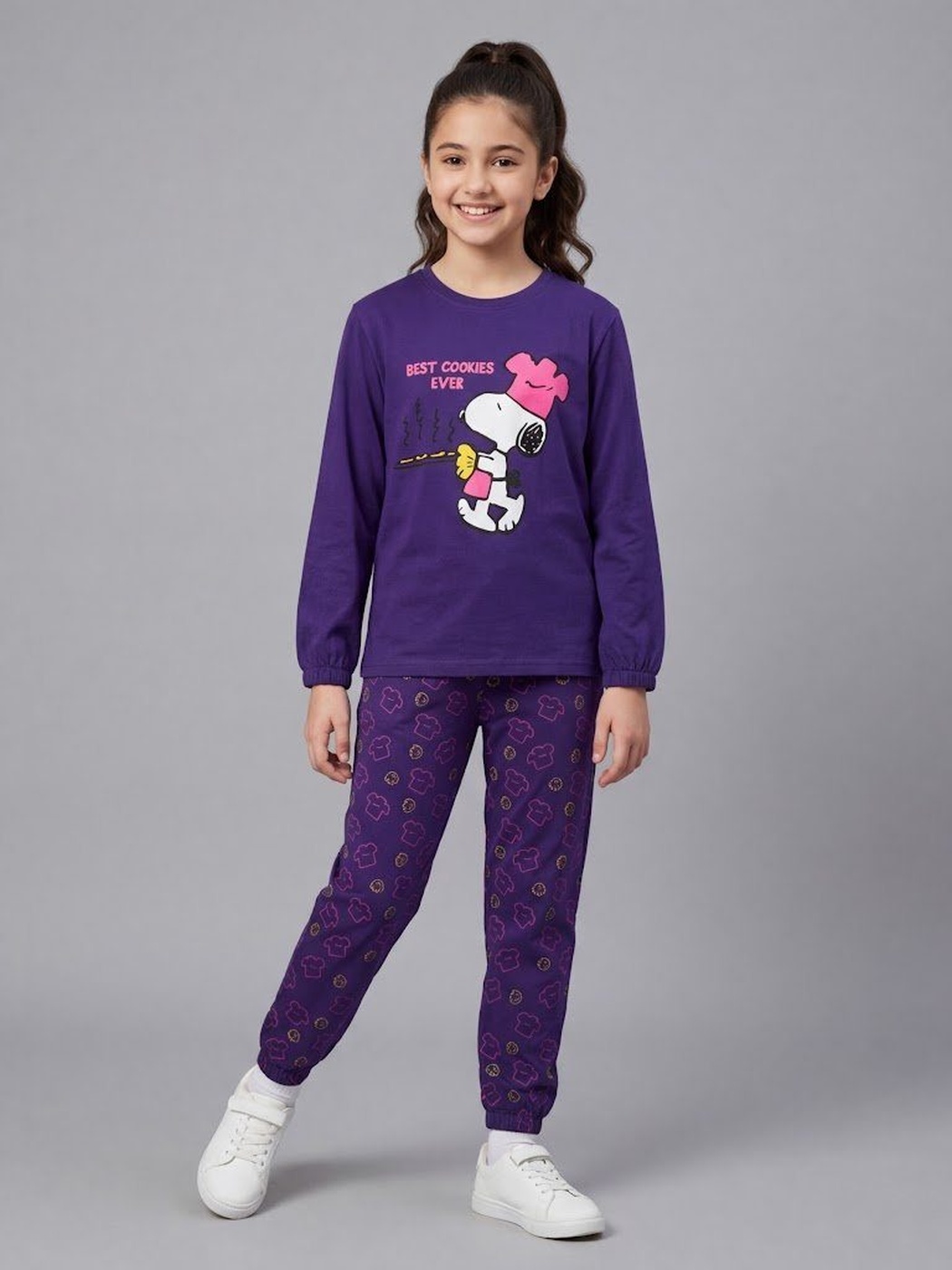 Snoopy Purple Set - Girl (Chef Graphic)