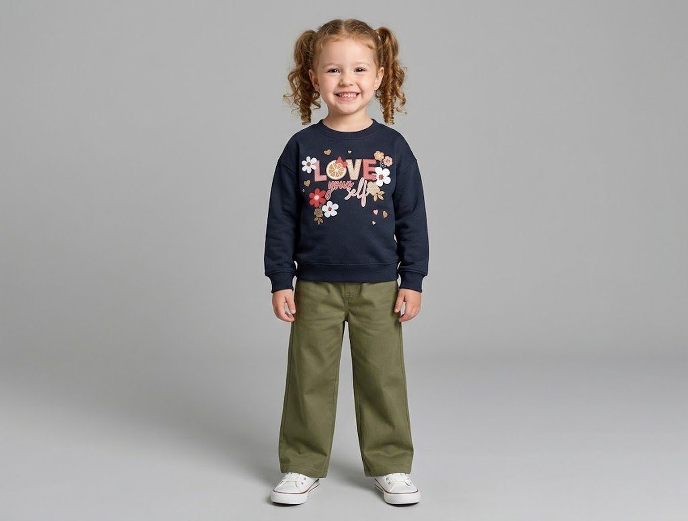 Love Yourself Set Black - Girl (Olive Green Pants)