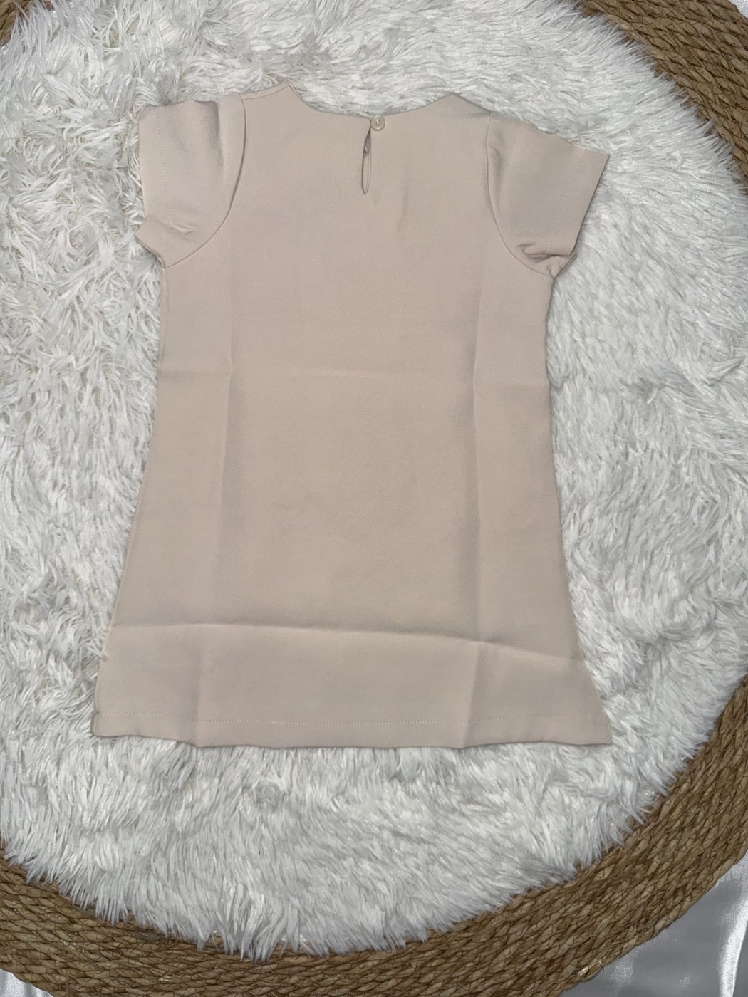 Beige Heart Dress - Girl (Heart Detail)-08
