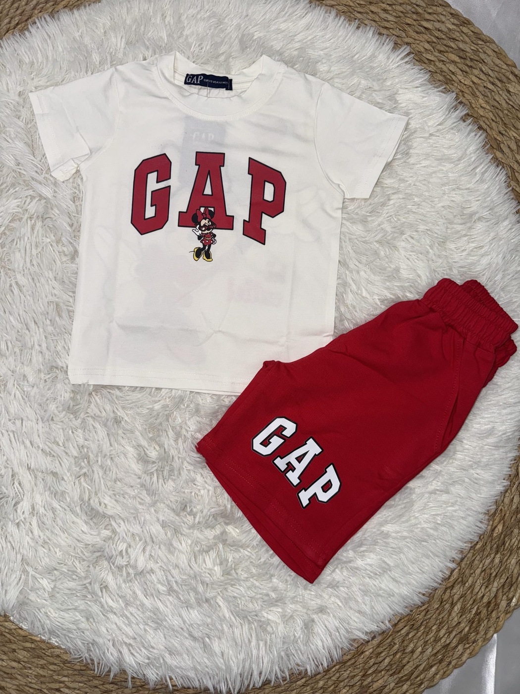 Minnie Mouse White Set - Girl (Back Graphic)