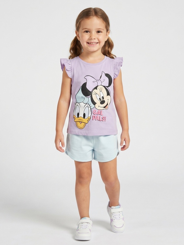 Minnie & Daisy Purple Set - Girl (Ruffle Sleeves)