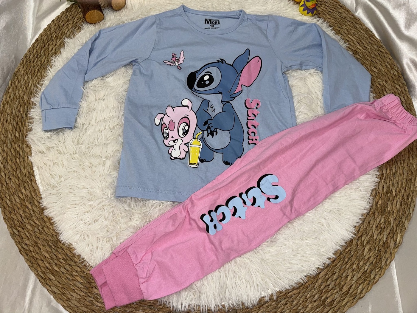 Stitch Blue Set - Girl (Pink Joggers)