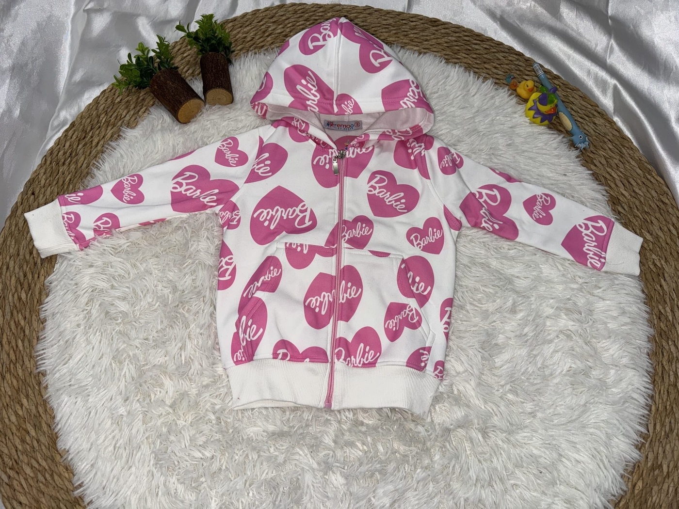 Barbie Hearts Pink 3-Piece Set - Girl (Heart Print Hoodie)