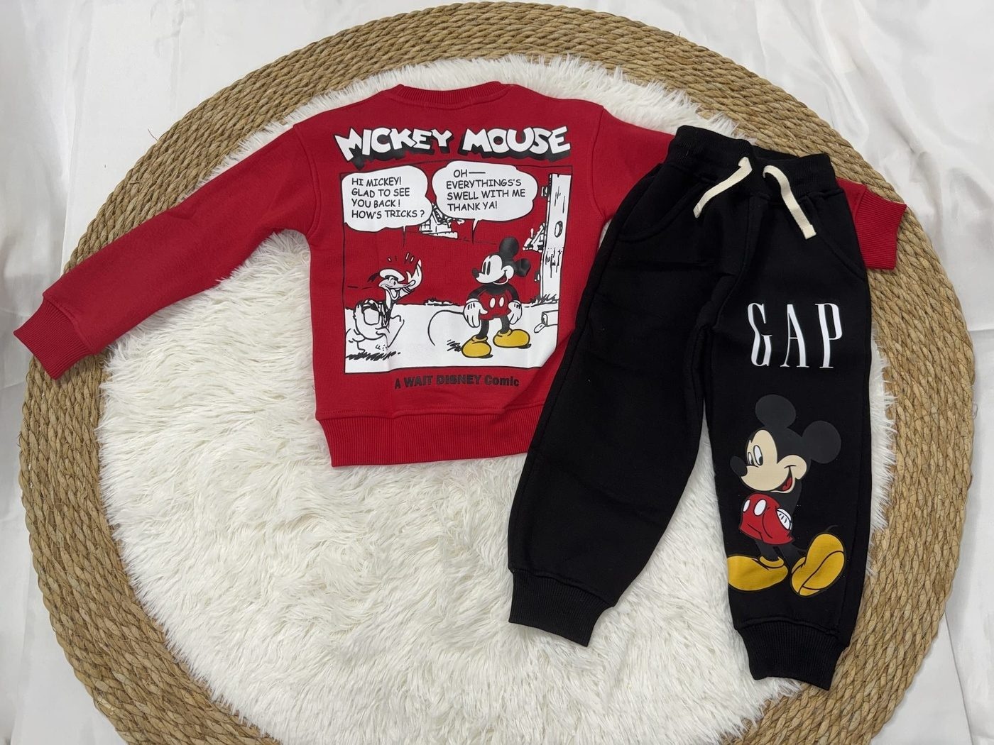 Mickey Mouse Set Red & Black - For Boys (Comic Strip Back)