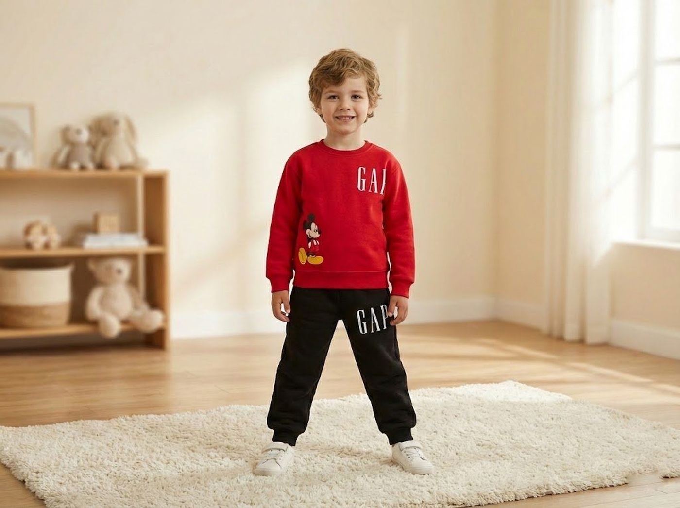 Mickey Mouse Red Set - Boy (Side Print)