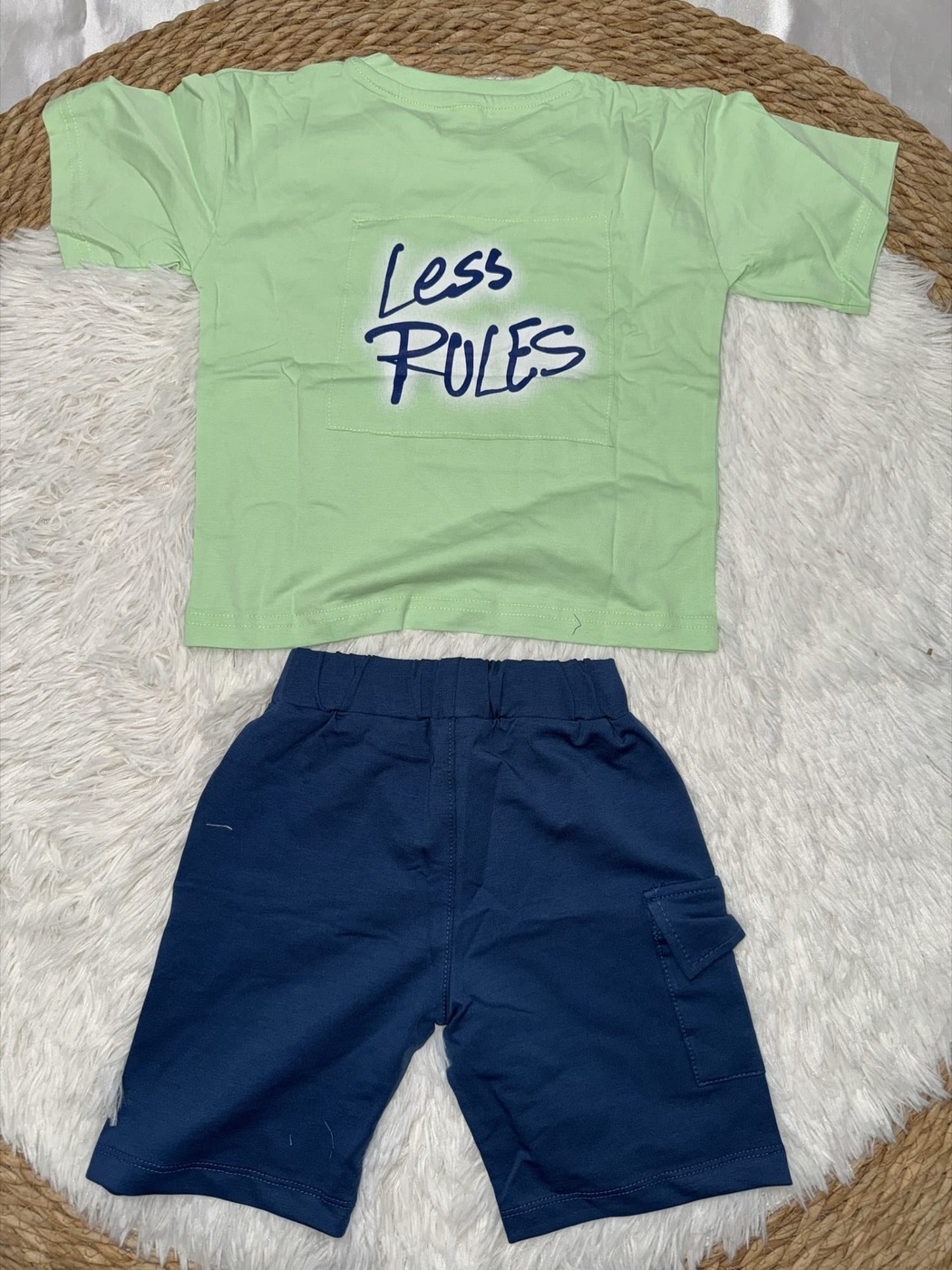 Less Rules Mint Shorts Set - Boy (Front Graphic)-08