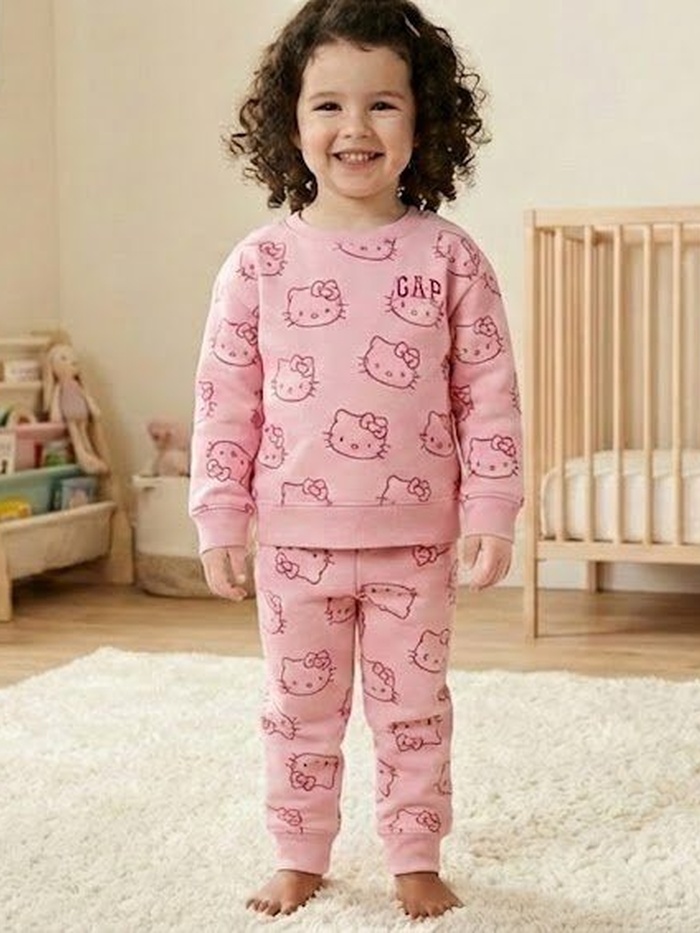 Hello Kitty Pink Set - Girl (Pattern Print)