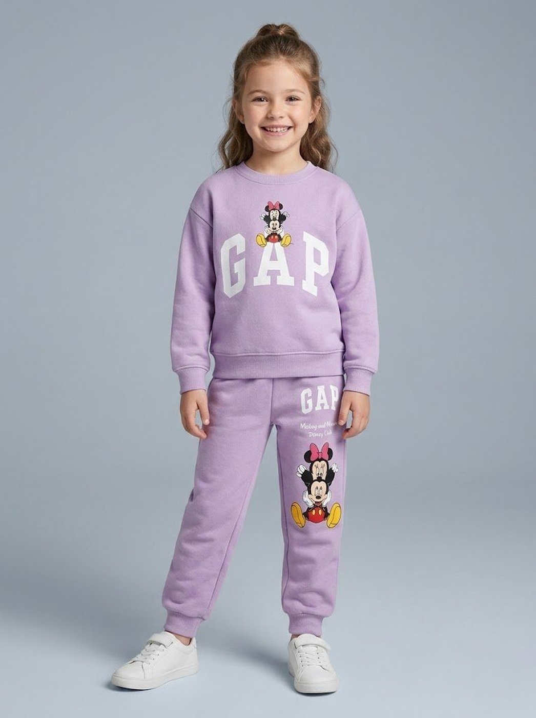 Mickey & Minnie Purple Set - Girl (Back Hug)