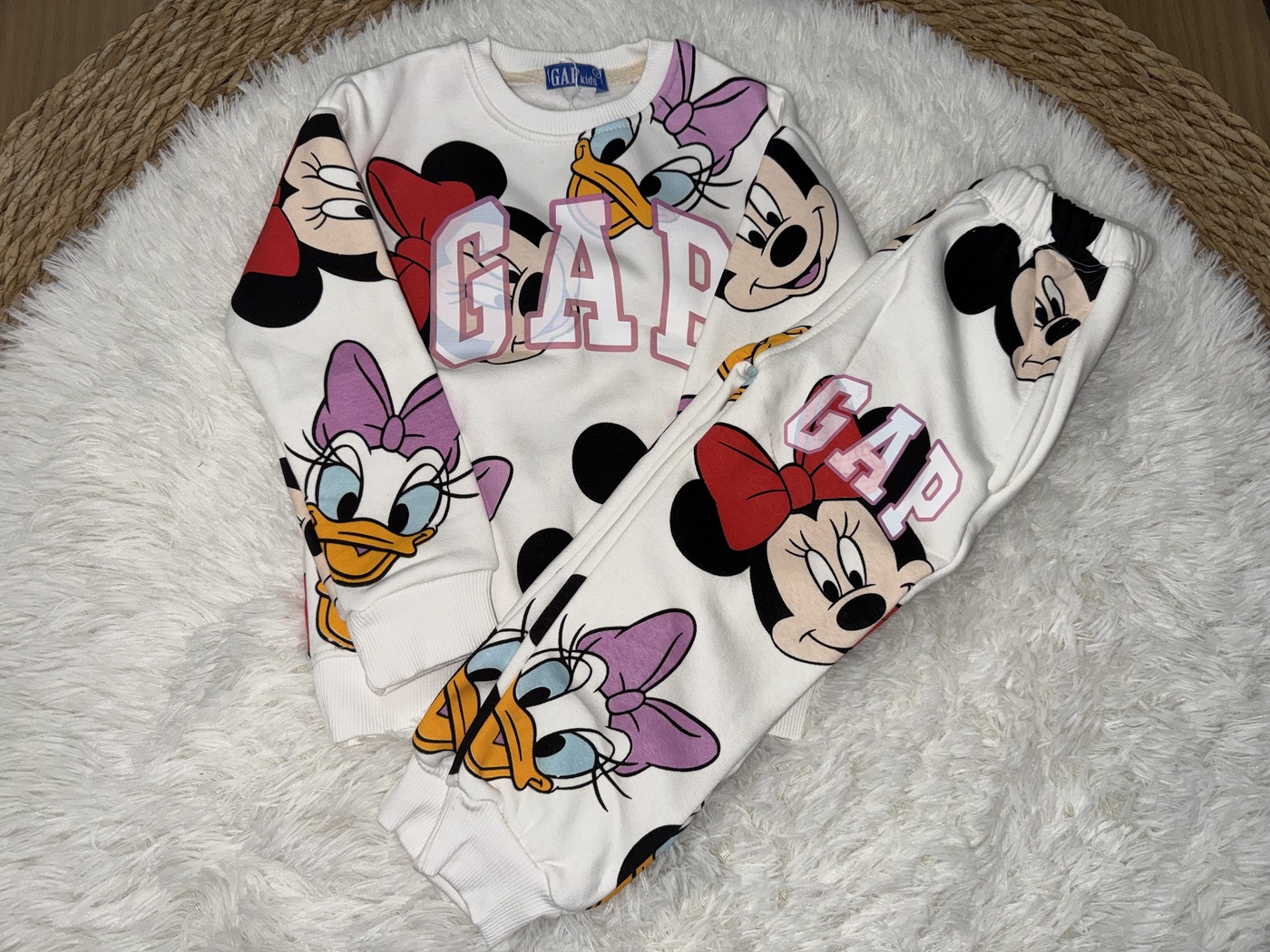 Minnie & Daisy White Set - Girl (All Over Print)