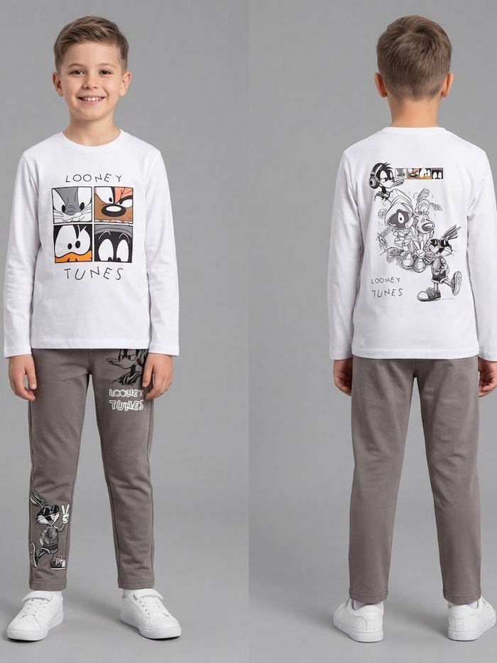 Looney Tunes White Set - Boy (Back Graphic)