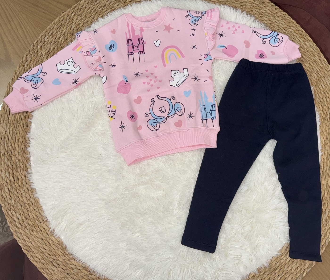 Pink Princess Set - Girl (Castle Print)