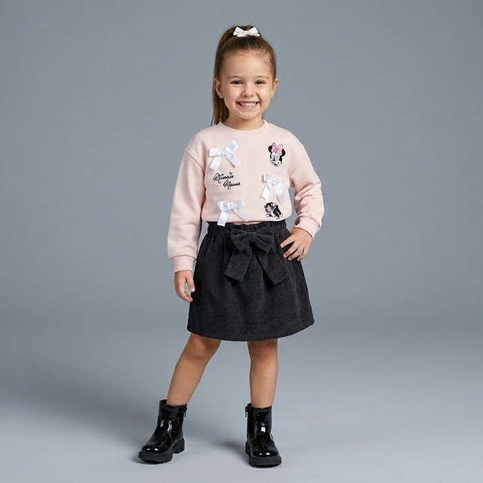 Minnie Mouse Ribbon Set Pink & Black - Girl (Minnie & Bows)