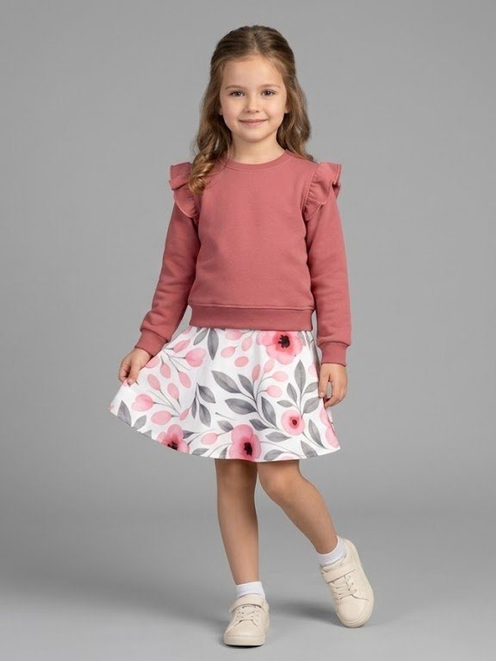 Rose Set - Girl (Floral Skirt)