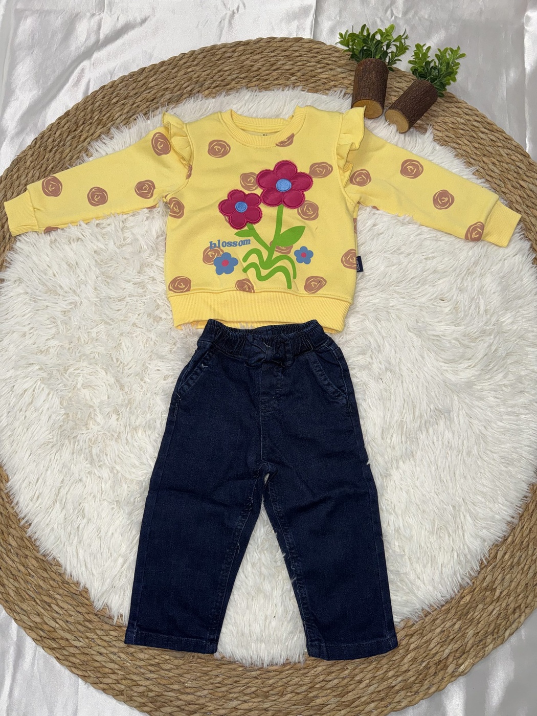 Enjoy Sparkle Set Red - Girl (Bow Pattern Black Jeans)