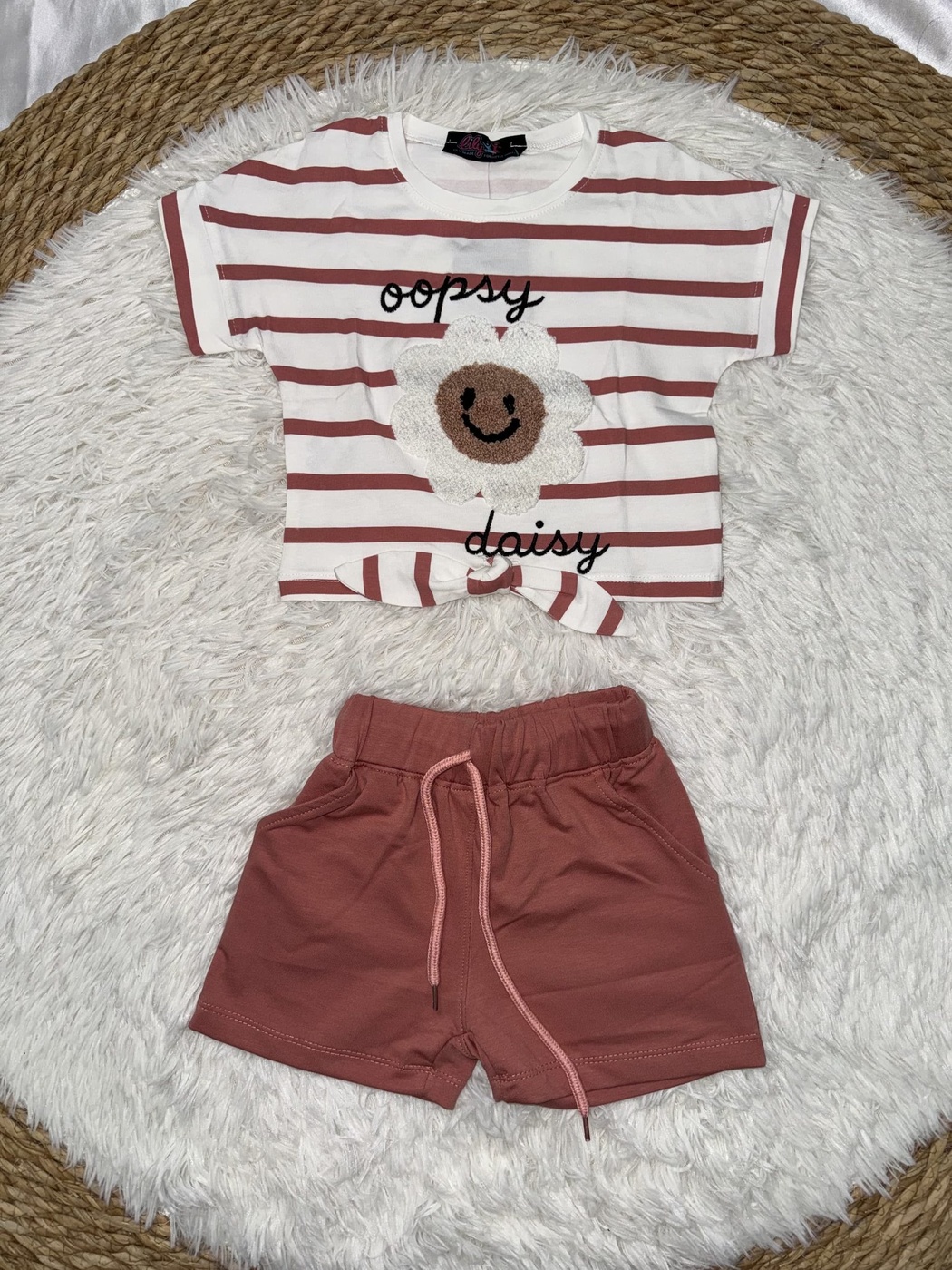 Oopsy Daisy Rose Shorts Set - Girl (Daisy Graphic)-06
