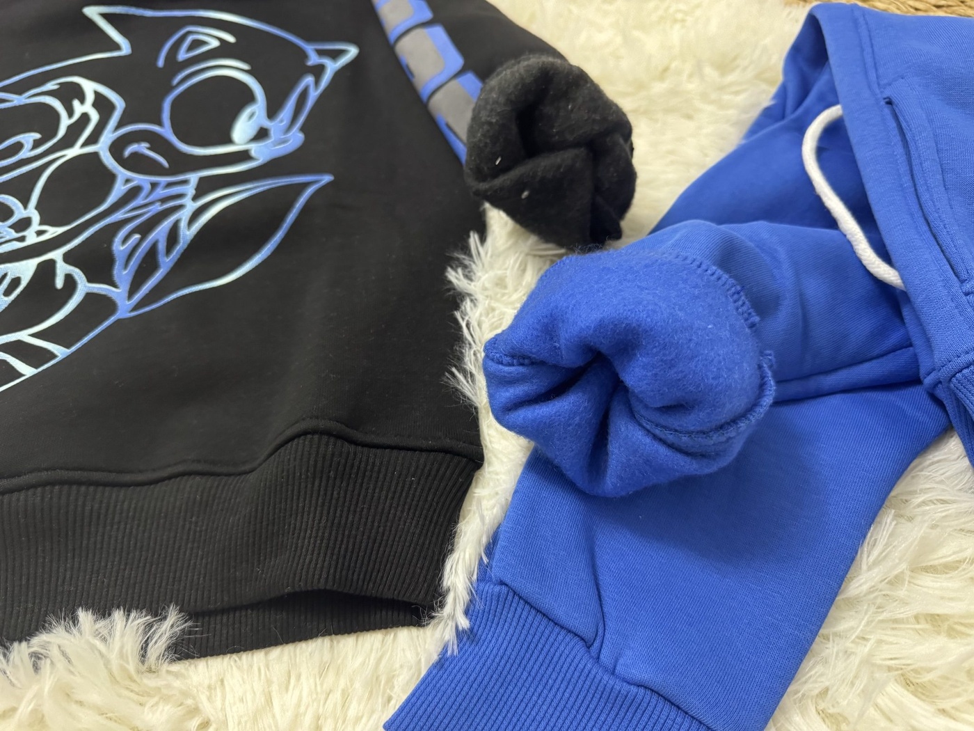 Sonic The Hedgehog Set Black & Royal Blue - Boy (Neon Outline Print)