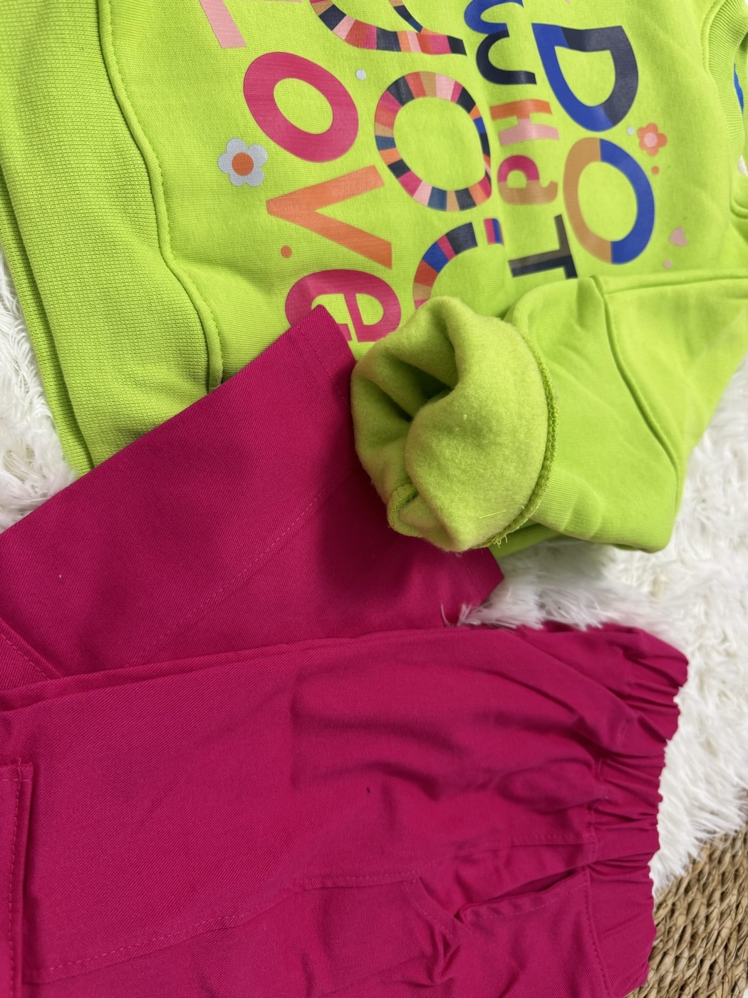 Do What You Love Set Lime Green - Girl (Hot Pink Cargo Pants)