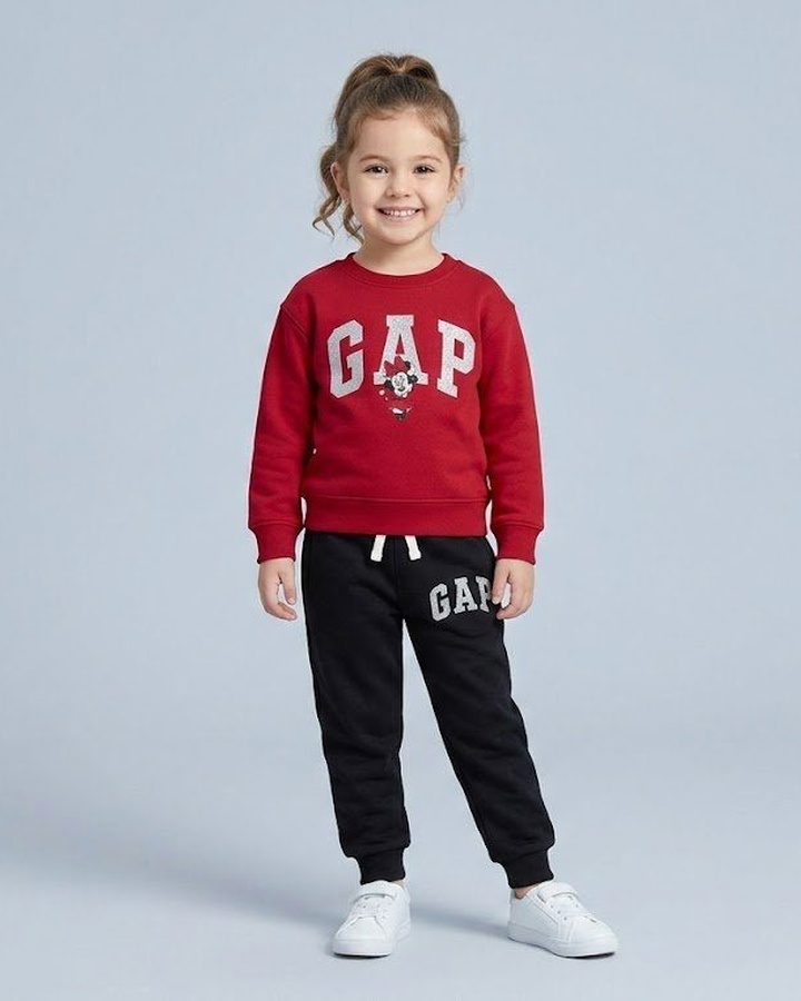 Minnie Mouse Set Red & Black - Girl (Sequin Bow Back)