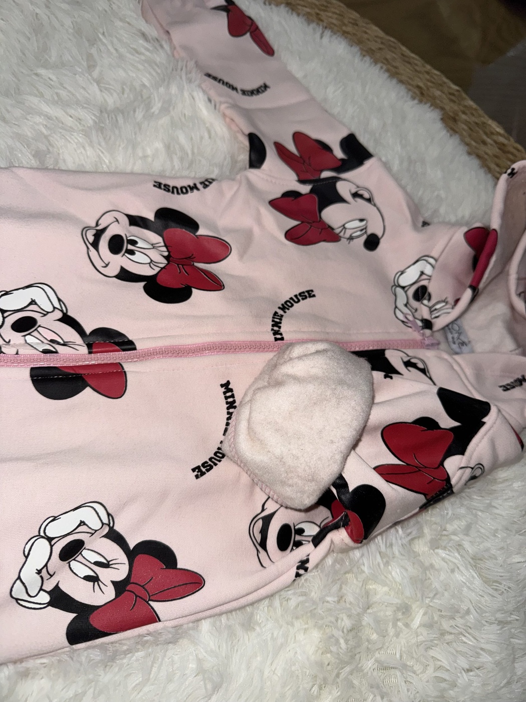 Minnie Mouse Pink Zip Hoodie - Girl (All Over Print)