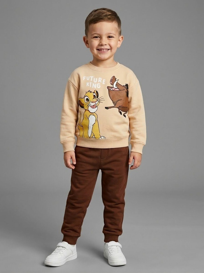 Lion King Set Beige - For Boys (Brown Pants)