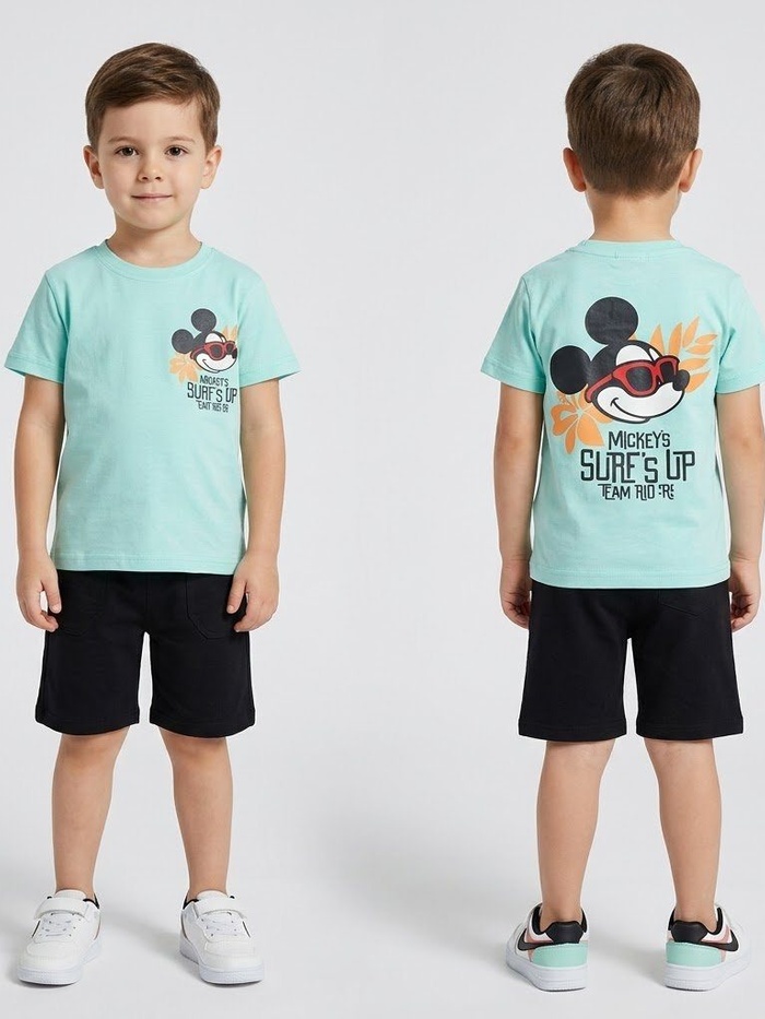 Mickey Surf's Up Mint Set - Boy (Front and Back Graphic)