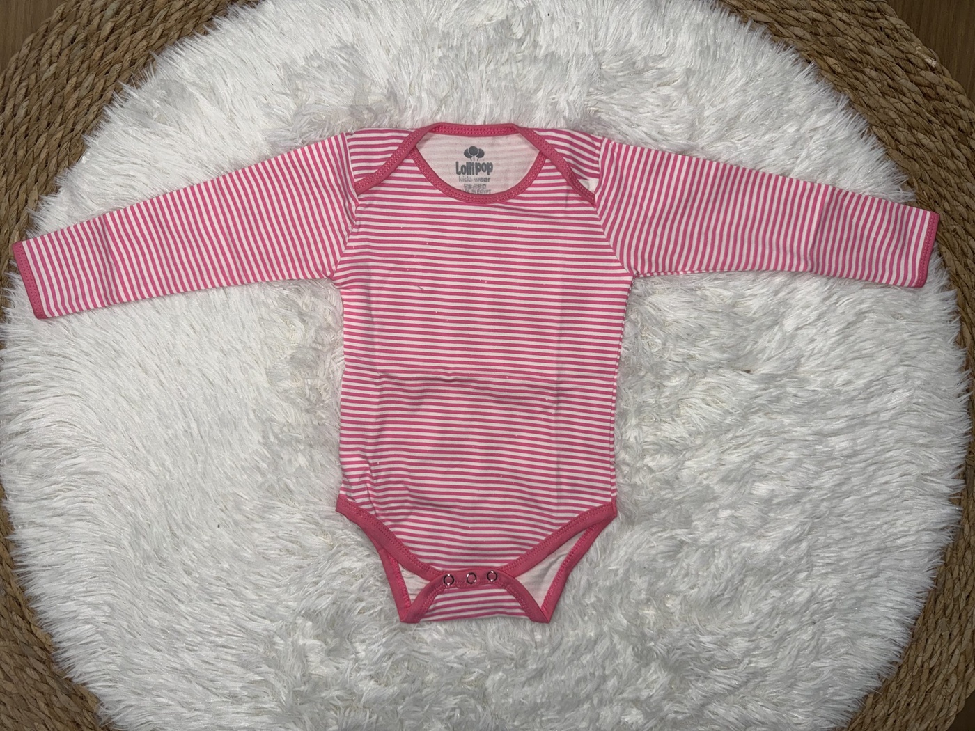 Mint Polka Dot 3-Piece Set - Baby Girl (Pink Striped Onesie)