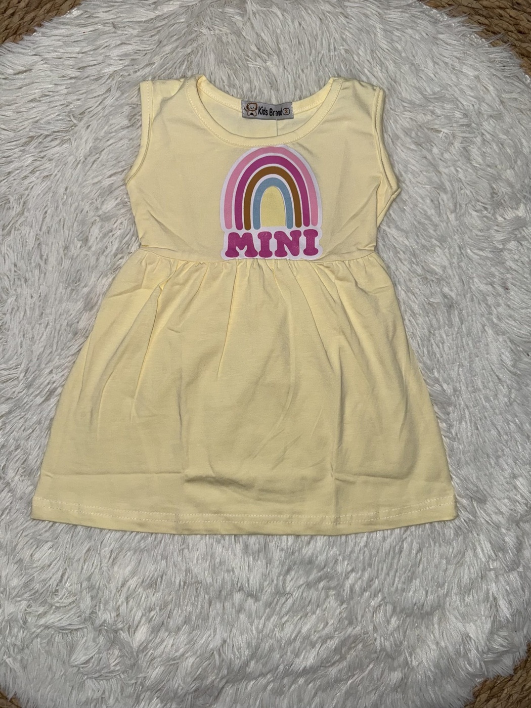 Brand Rainbow Yellow Dress - Girl (Rainbow Graphic)-10