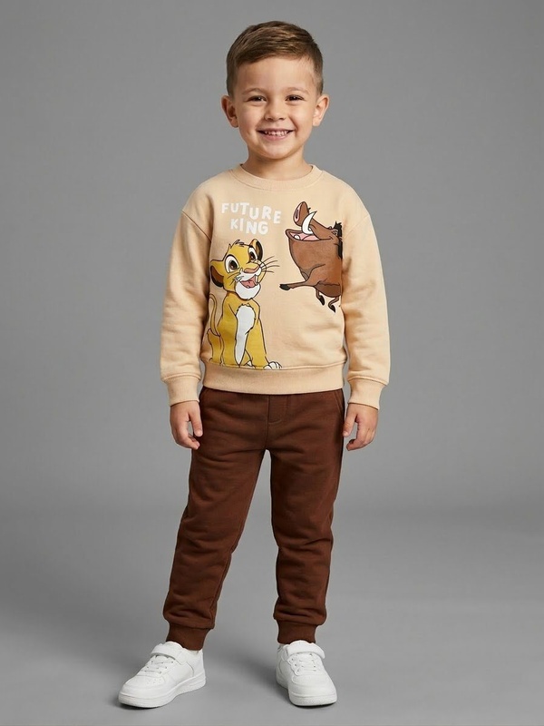 Lion King Set Beige - For Boys (Brown Pants)