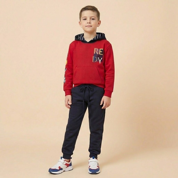 Ready Red Set - Boy (Colorblock Hood)