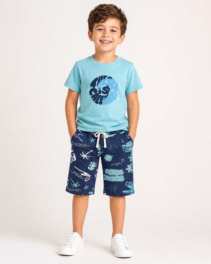 Ocean Blue Shorts Set - Boy (Ocean Shorts)