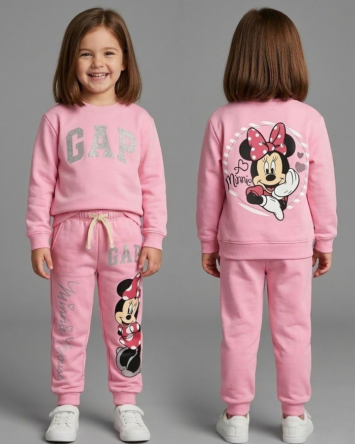 Minnie Mouse Set Pink - For Girls (Minnie Back Print)