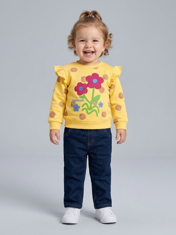 Enjoy Sparkle Set Red - Girl (Bow Pattern Black Jeans)