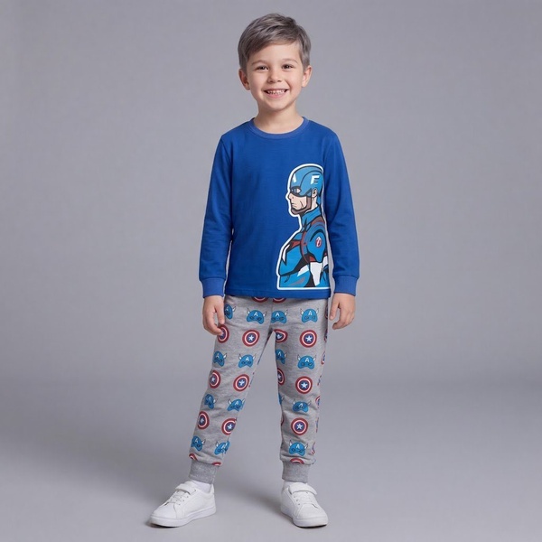 Captain America Blue Set - Boy (Shield Leggings)